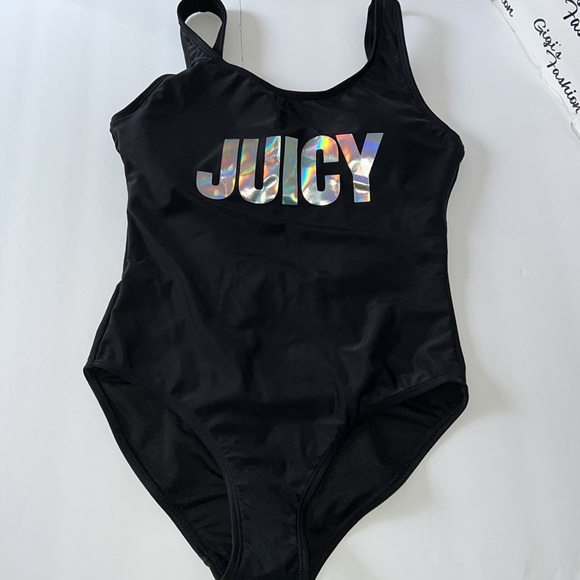 Juicy Couture Plunge Back Foil One-Piece Classic Swimsuit for Women - Picture 9 of 12